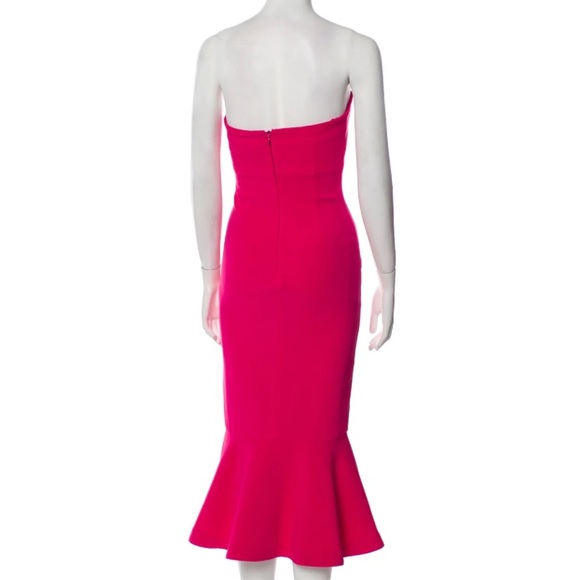 Barbiecore Pink Dress Strapless Luna Dress by Cinq à Sept size 6-8 - Picture 6 of 7